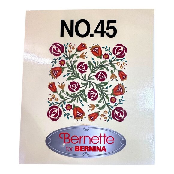 Bernette For Bernina No.45 Embroidery Design Booklet & CD Floral Patterns Rose - Picture 1 of 7